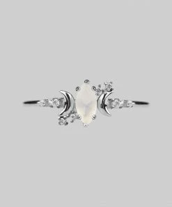 CLASSICS MOONDANCE. Opal & Cubic Zirconia Silver Ring