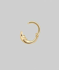 CLASSICS MAN IN THE MOON. Gold Clicker Ring - Septum Earrings 9 CLASSICS MAN IN THE MOON. Gold Clicker Ring - Septum Earrings