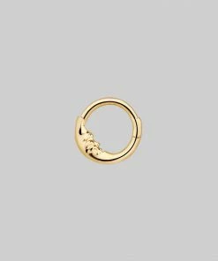 CLASSICS MAN IN THE MOON. Gold Clicker Ring - Septum Earrings