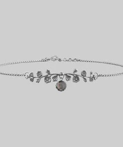 CLASSICS DARK BLOOM. Black Mother Of Pearl Choker - Silver