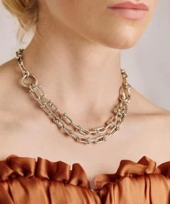 AW21 Necklaces & Chains ARMOUR. Multiway U Ball Link Chain Necklace - Gold