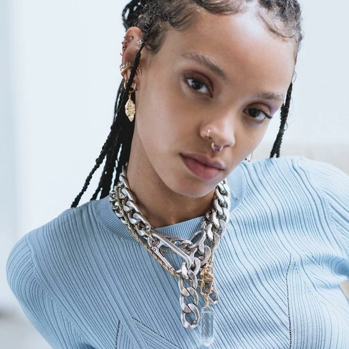 CLASSICS Necklaces & Chains XX. Chunky Curb Chain & Carabiner Clasp Necklace - Silver 3 CLASSICS Necklaces & Chains XX. Chunky Curb Chain & Carabiner Clasp Necklace - Silver