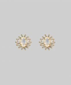 End Of Line AURELIA. Opal Cluster Gold Earrings