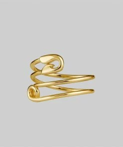 CLASSICS Rings SOLENE. Safety Pin Wrap Ring - Gold