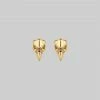 CLASSICS MERLA. Raven Skull Earrings - Gold