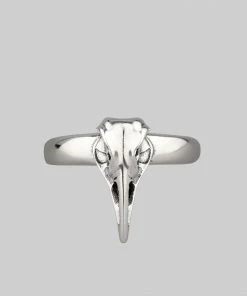 CLASSICS MERLA. Silver Raven Skull Ring