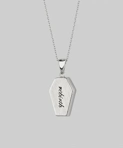 CLASSICS Necklaces & Chains REBIRTH. Rose Under Glass Coffin Necklace - Silver