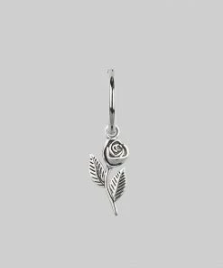 CLASSICS Earrings REVOLT. Rose Charm Sterling Silver Single Earring