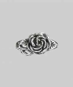 CLASSICS DEATHLY ROSE. Flourishing Rose Silver Ring