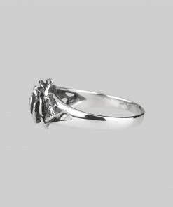 CLASSICS DEATHLY ROSE. Flourishing Rose Silver Ring