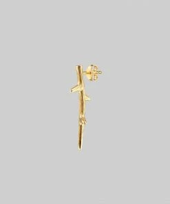 End Of Line WILT. Winter Thorn Earrings - Gold