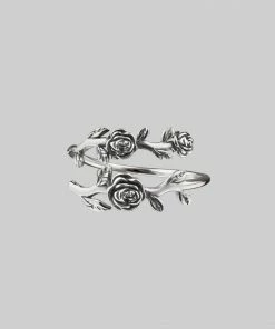 CLASSICS DAMASK. Rose Foliage Wrap Ring - Silver Rings
