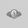 CLASSICS DARK GARDEN. Ornate Initial Ring (N - Z)