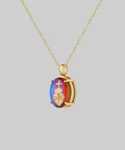 CLASSICS VIRTUE. Glass Sacred Heart Necklace - Gold 6 CLASSICS VIRTUE. Glass Sacred Heart Necklace - Gold