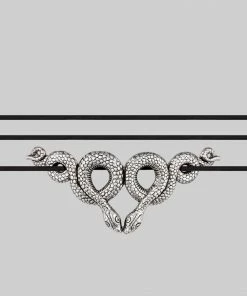 CLASSICS SAMARA. Snake & Leather Wrap Choker Necklaces & Chains