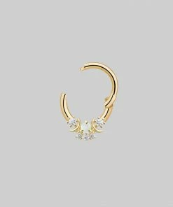 CLASSICS MOONDANCE. Moon Gold Clicker Ring - Septum