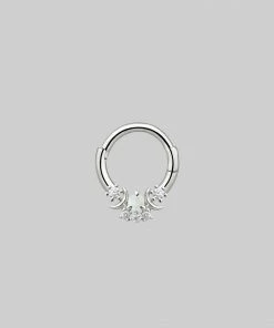 CLASSICS Earrings MOONDANCE. Moon Silver Clicker Ring - Septum