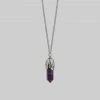 CLASSICS DEATH BLOOM. Amethyst Gemstone Necklace - Silver