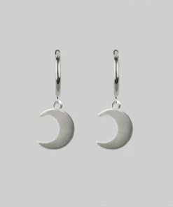 CLASSICS AYSU. Mini Moon Hoop Earrings - Silver