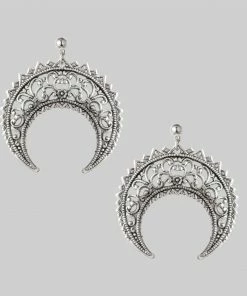 End Of Line EASTERN CRESCENT. Silver Earrings