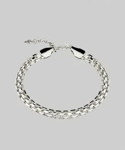 End Of Line REGARD. Cross Link Chunky Chain Bracelet - Silver Bracelets