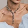 CLASSICS Necklaces & Chains XO. Chunky Chain & Circle Clasp Necklace - Silver