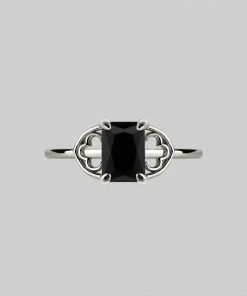 AW21 RAPTURE. Onyx & Gothic Arches Ring - Silver
