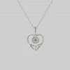 CLASSICS APRIL. Sunflower Heart Necklace - Silver