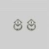 AW21 DEFEND. Ornate Grand Door Knocker Earrings - Silver