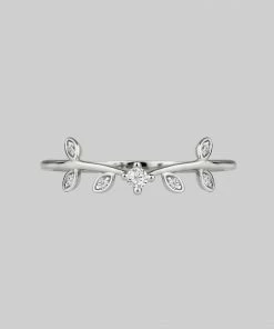 CLASSICS Rings WHISPER. Cubic Zirconia Silver Leaf Ring