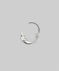 CLASSICS MAN IN THE MOON. Silver Clicker Ring - Septum