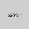 CLASSICS MAUD. Scroll Detail Band Ring - Silver