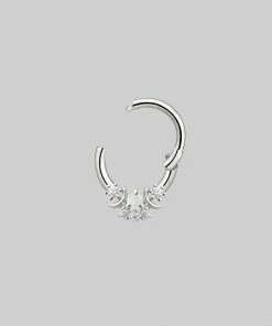 CLASSICS Earrings MOONDANCE. Moon Silver Clicker Ring - Septum