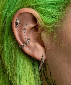 CLASSICS Earrings VEGA. 3 Piece Snake Wrap Earring - Silver