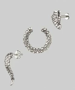 CLASSICS Earrings VEGA. 3 Piece Snake Wrap Earring - Silver