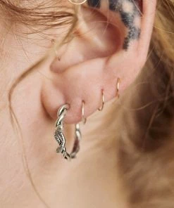 AW21 DEVISE. Double Headed Snake Twist Hoop Earrings - Gold