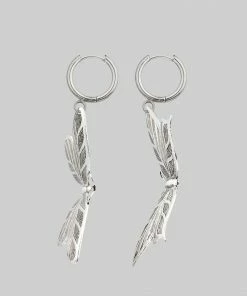 CLASSICS NEW DAWN. Huge Butterfly Hoop Earrings - Silver