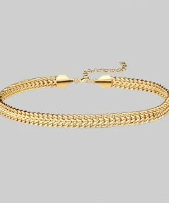 CLASSICS SOLACE. Wide Curb Chain Choker - Gold
