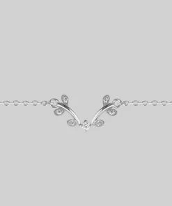 CLASSICS WHISPER. Leaf Twine Chain Choker - Silver