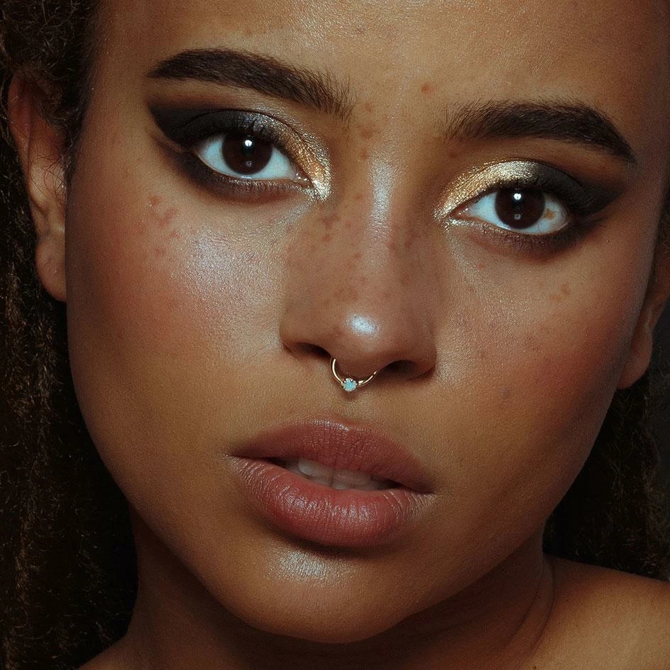 CLASSICS NEBULA. Opal Gold Clicker Ring - Septum Earrings 6 CLASSICS NEBULA. Opal Gold Clicker Ring - Septum Earrings