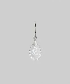 CLASSICS LYRAE. Moon & Stars Glass Earrings - Silver