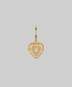 regalrose outlet shop 33 CLASSICS MY DARLING. Heart Cubic Zirconia Hoop Earrings - Gold
