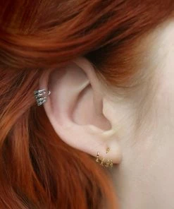 CLASSICS Earrings WRAITH. Silver Skeleton Hand Single Earring- Lobe/Helix