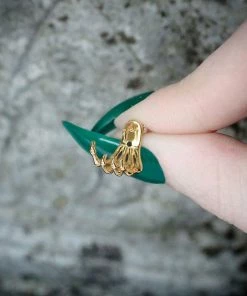 CLASSICS WRAITH. Gold Skeleton Hand Single Earring - Lobe/Helix 6 CLASSICS WRAITH. Gold Skeleton Hand Single Earring - Lobe/Helix