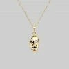End Of Line REVENANT. Skull Poison Box Necklace - Gold
