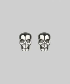 CLASSICS EDIE. Tiny Sterling Silver Skull Studs