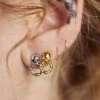 AW21 FORSAKE. Skull & Bones Door Knocker Earrings - Gold