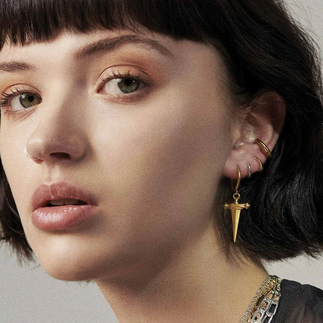 CLASSICS Simple Gold Clicker Hoop Earrings - 10mm 3 CLASSICS Simple Gold Clicker Hoop Earrings - 10mm