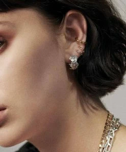 CLASSICS PURITY. Daisy Chain Hoop Earrings - Silver