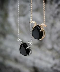 CLASSICS Necklaces & Chains BITTERSWEET. Double Serpent Onyx Necklace - Silver